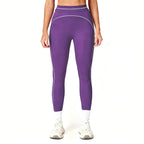 Leggings de Yoga com Cintura Alta e Linhas de Contorno