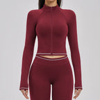 Conjunto Fitness c/ Casaco de Manga Comprida e Calções
