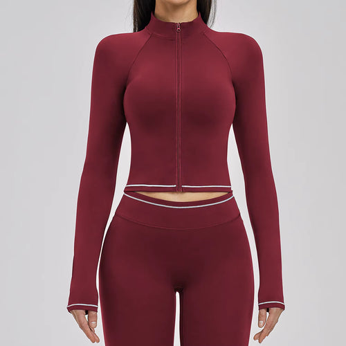 Conjunto Fitness c/ Casaco de Manga Comprida e Calções