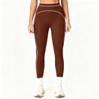 Leggings de Yoga com Cintura Alta e Linhas de Contorno